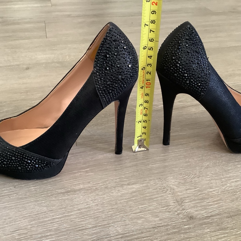 Black Rhinestone Heels - Picture 8 of 9